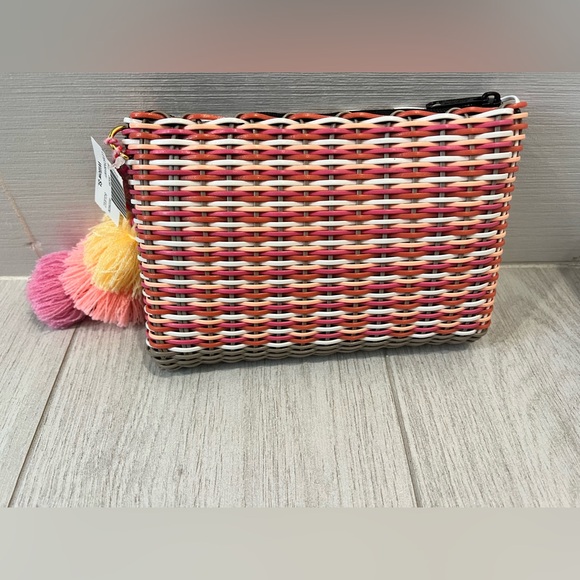 NWT Squeeze de Citron Small Lemon Drop Multicolor Woven Clutch - Picture 4 of 7